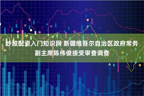 炒股配资入门知识网 新疆维吾尔自治区政府常务副主席陈伟俊接受审查调查